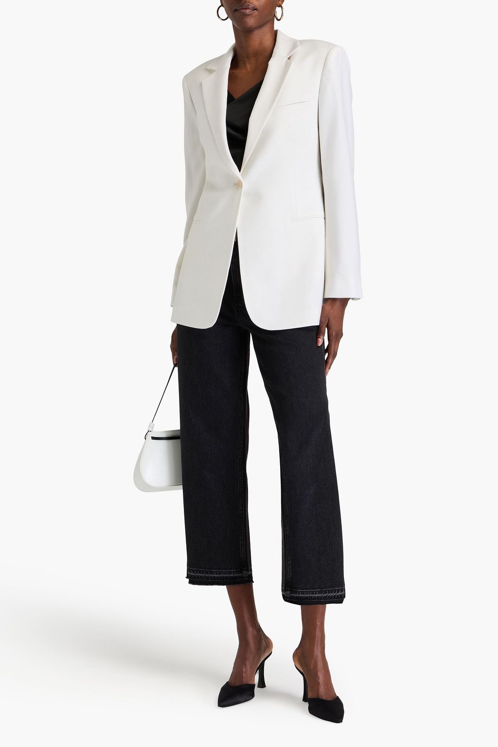 THEORY Mélange wool-flannel blazer