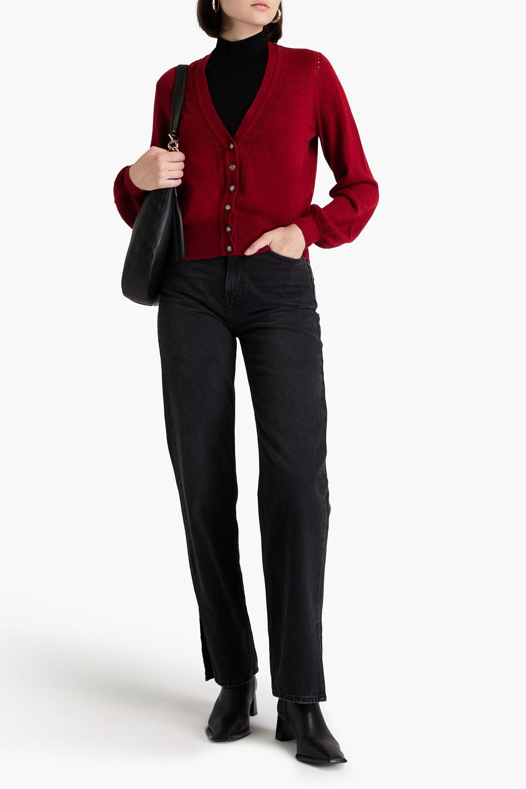 AUTUMN CASHMERE كارديغان من الكشمير بنمط ميلانج