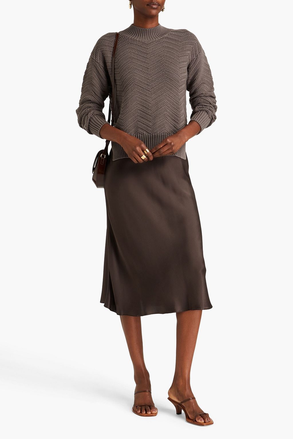 COTTON BY AUTUMN CASHMERE كنزة رياضية بياقة عالية من القطن