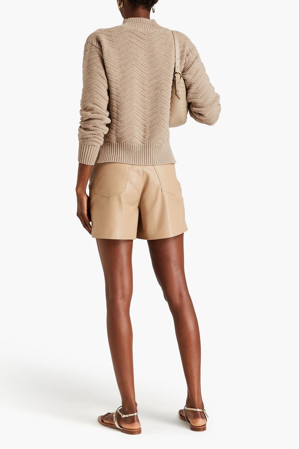 COTTON BY AUTUMN CASHMERE كنزة رياضية بياقة عالية من القطن