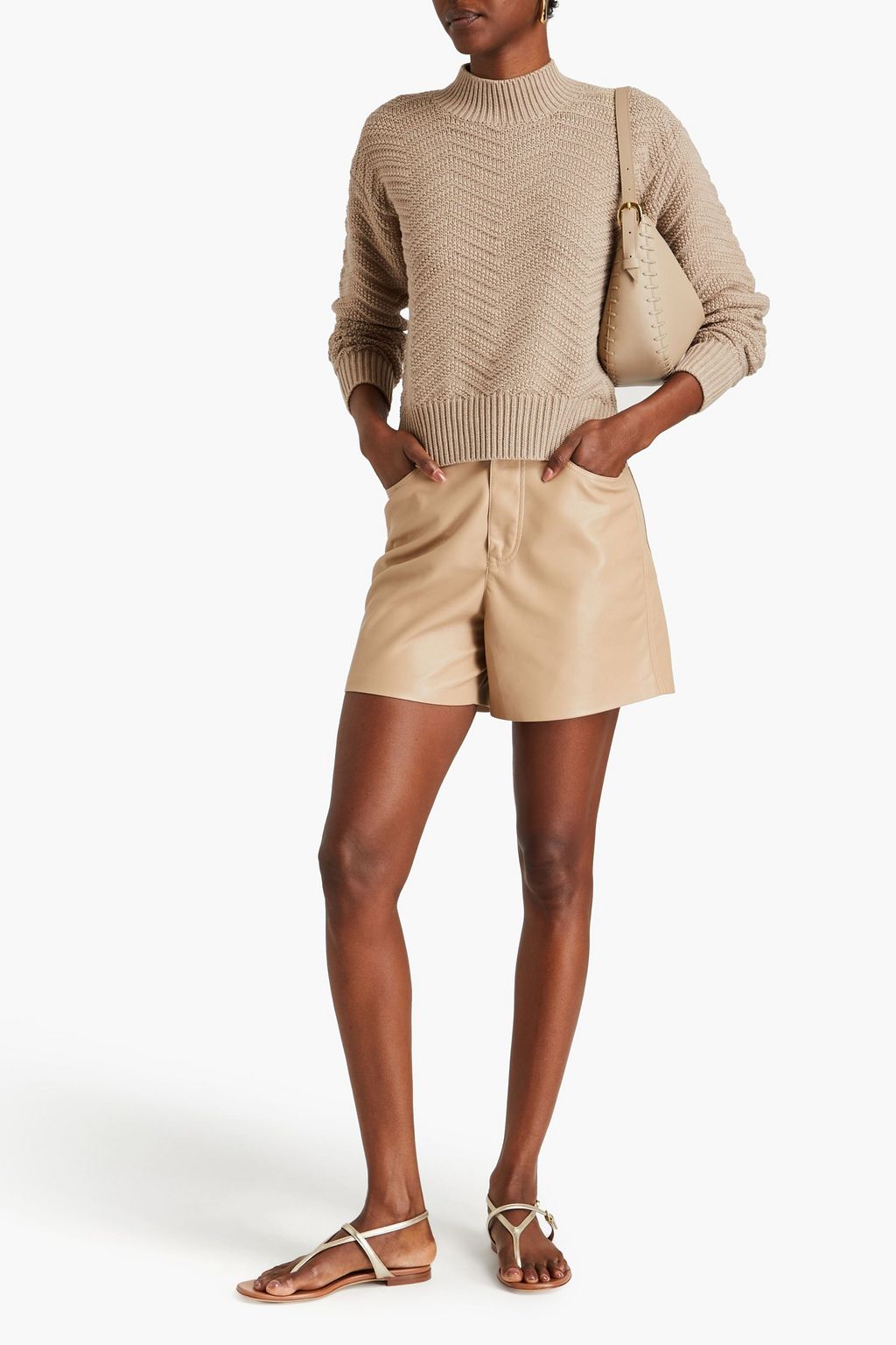 COTTON BY AUTUMN CASHMERE كنزة رياضية بياقة عالية من القطن
