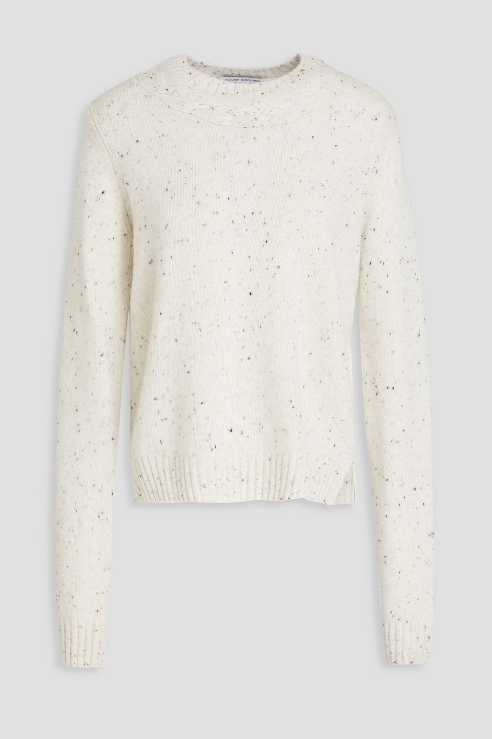 autumn cashmere - donegal cashmere sweater - white - m