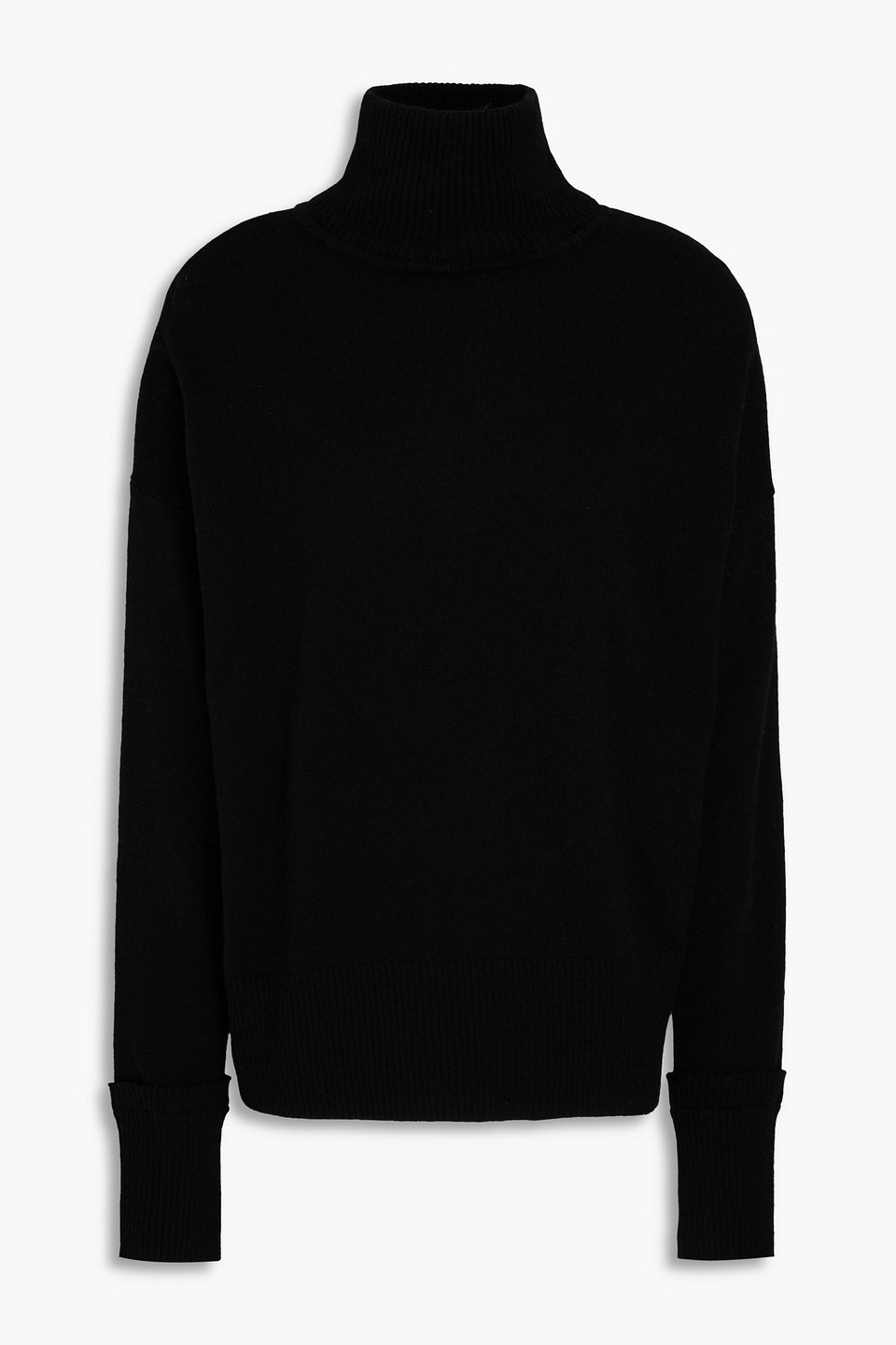 autumn cashmere - cashmere turtleneck sweater - black - m