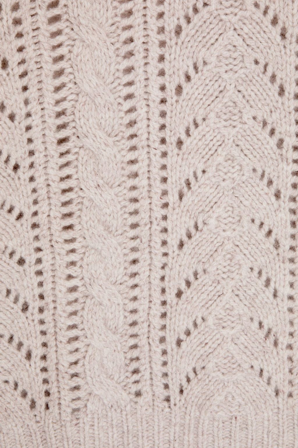 AUTUMN CASHMERE كنزة رياضية بياقة عالية من الكشمير بحبكة بوانتيل