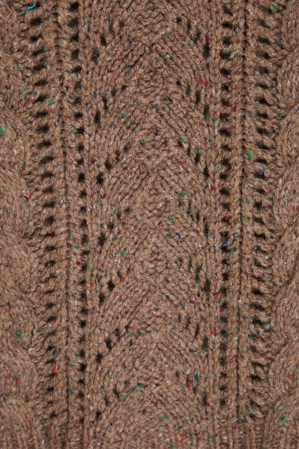 AUTUMN CASHMERE كنزة رياضية بياقة عالية من الكشمير بحبكة بوانتيل