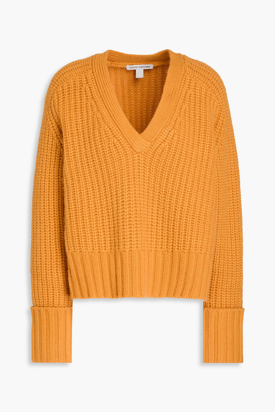 Autumn Cashmere Ribbed-knit Jumper In Saffron