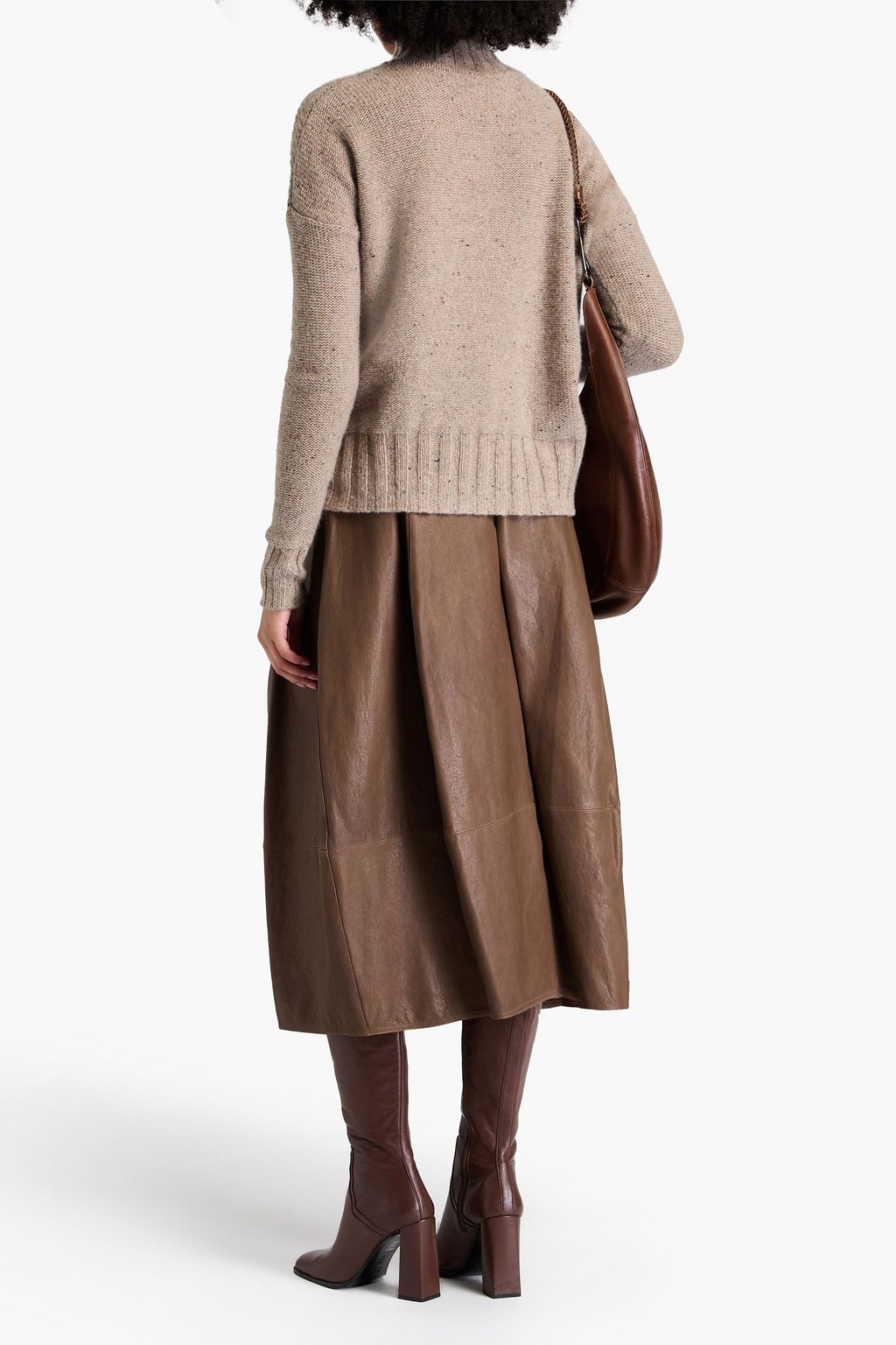 AUTUMN CASHMERE Donegal cashmere turtleneck sweater