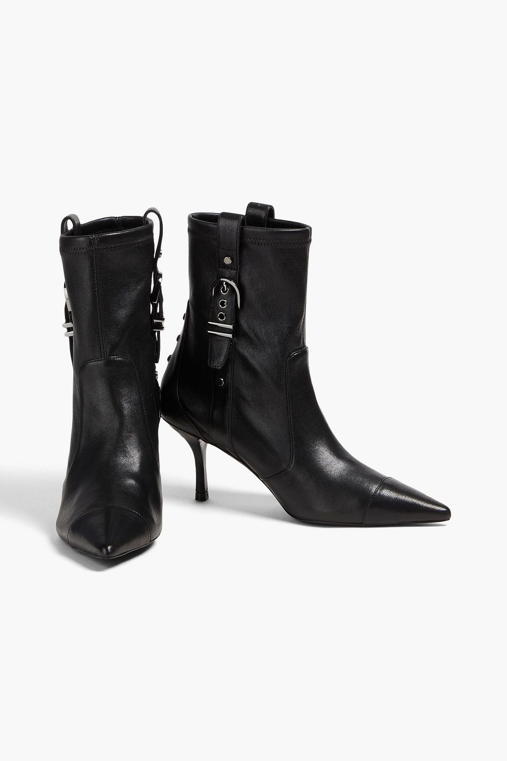 STUART WEITZMAN بوت "مافيريك 75" بطول الكاحل مصنوع من الجلد ومزركش