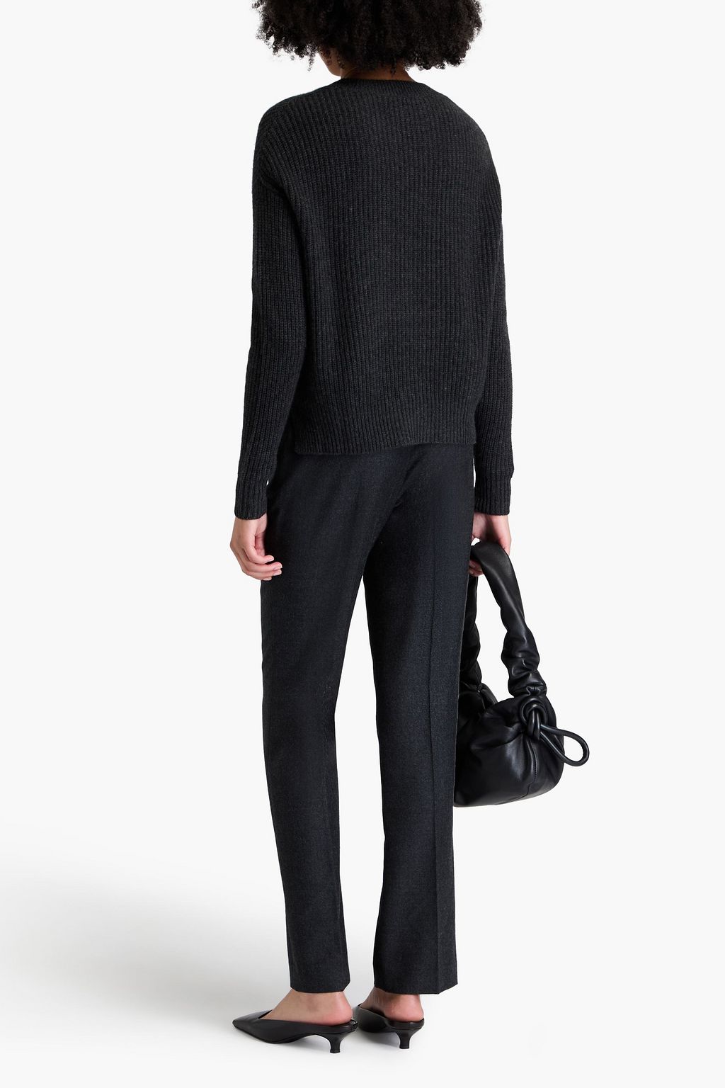 AUTUMN CASHMERE كنزة رياضية من الكشمير بتصميم مضلّع