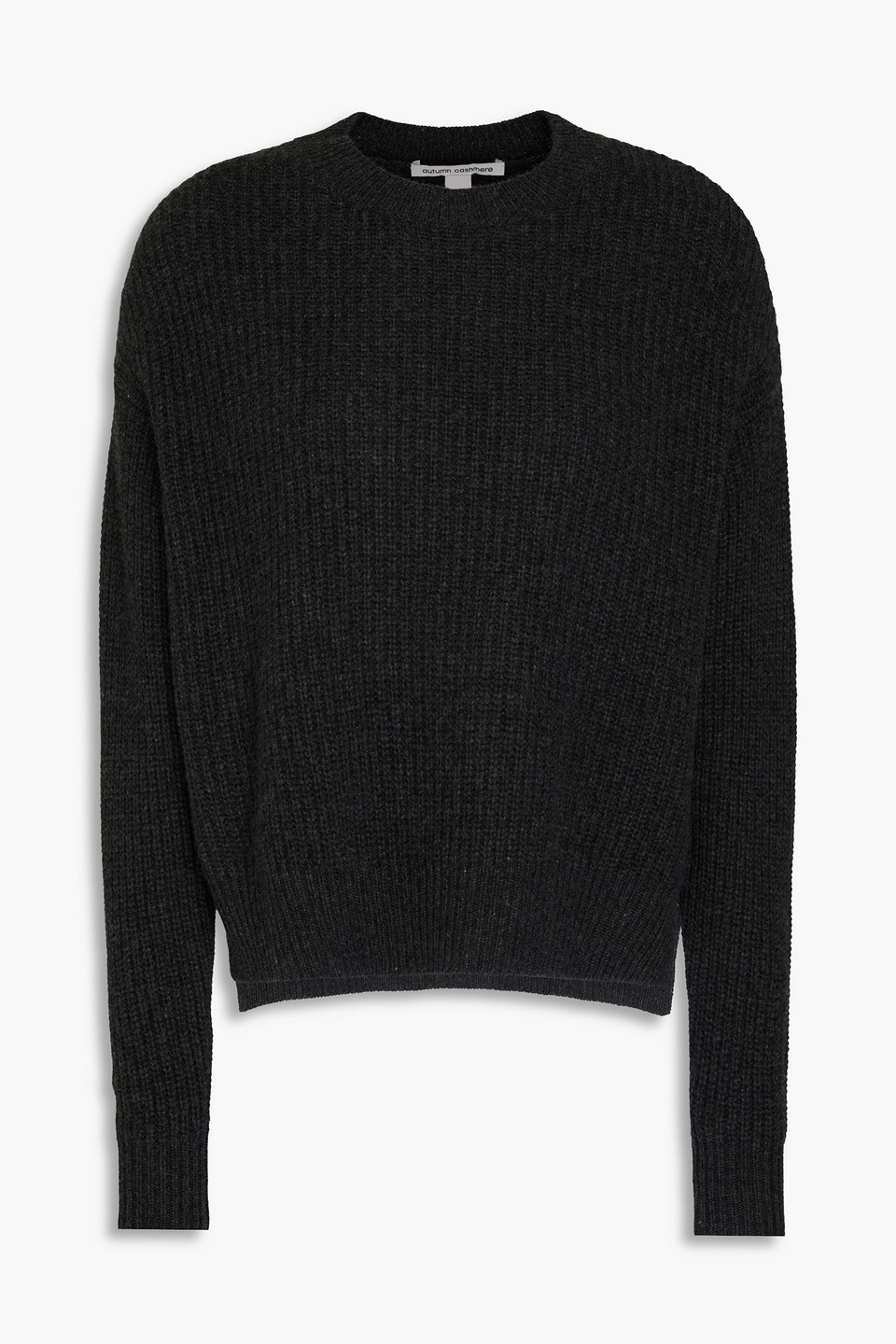 Autumn Cashmere Ribbed Cashmere Sweater In Charcoal