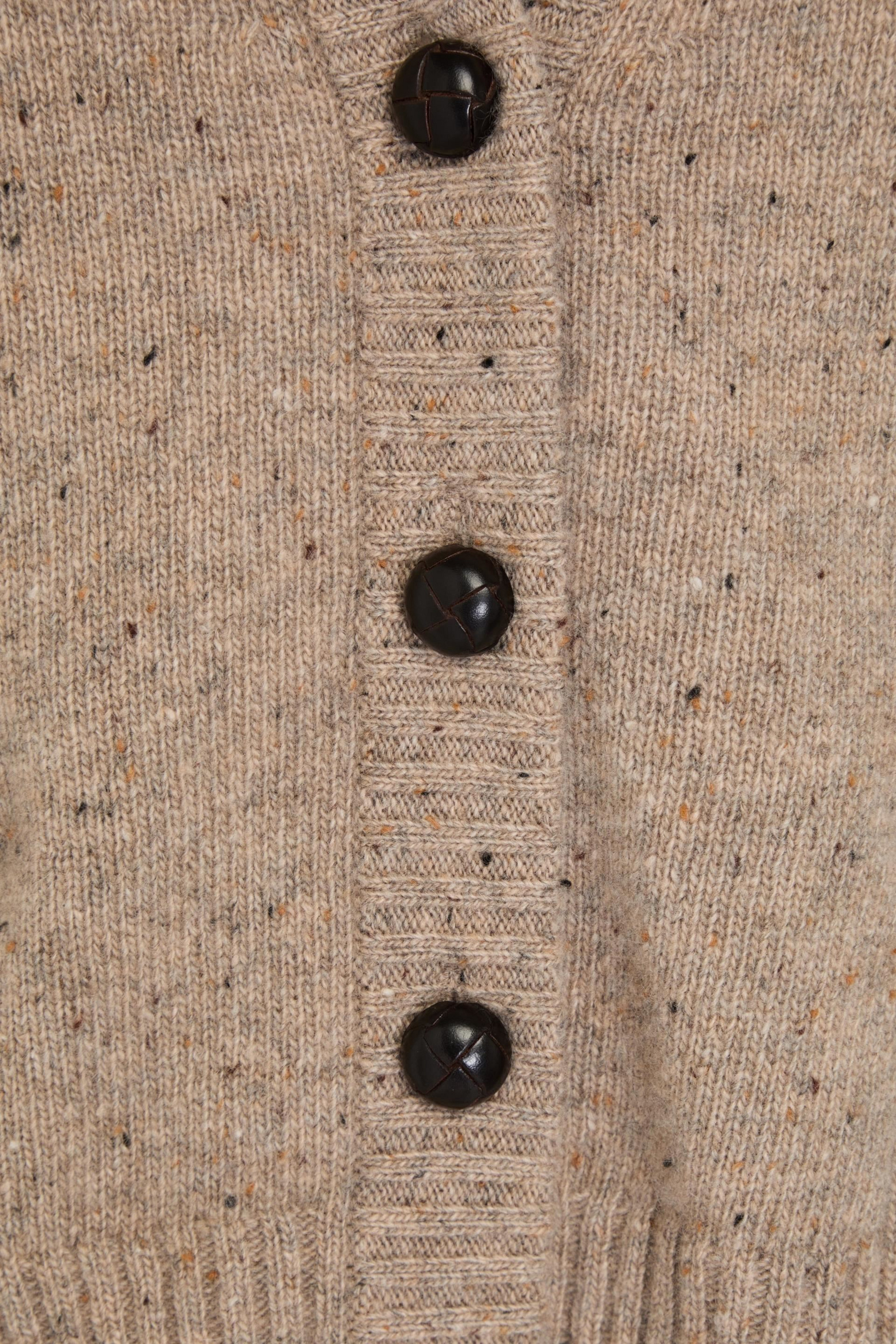 Autumn Cashmere Donegal ribbed cashmere cardigan thumbnail