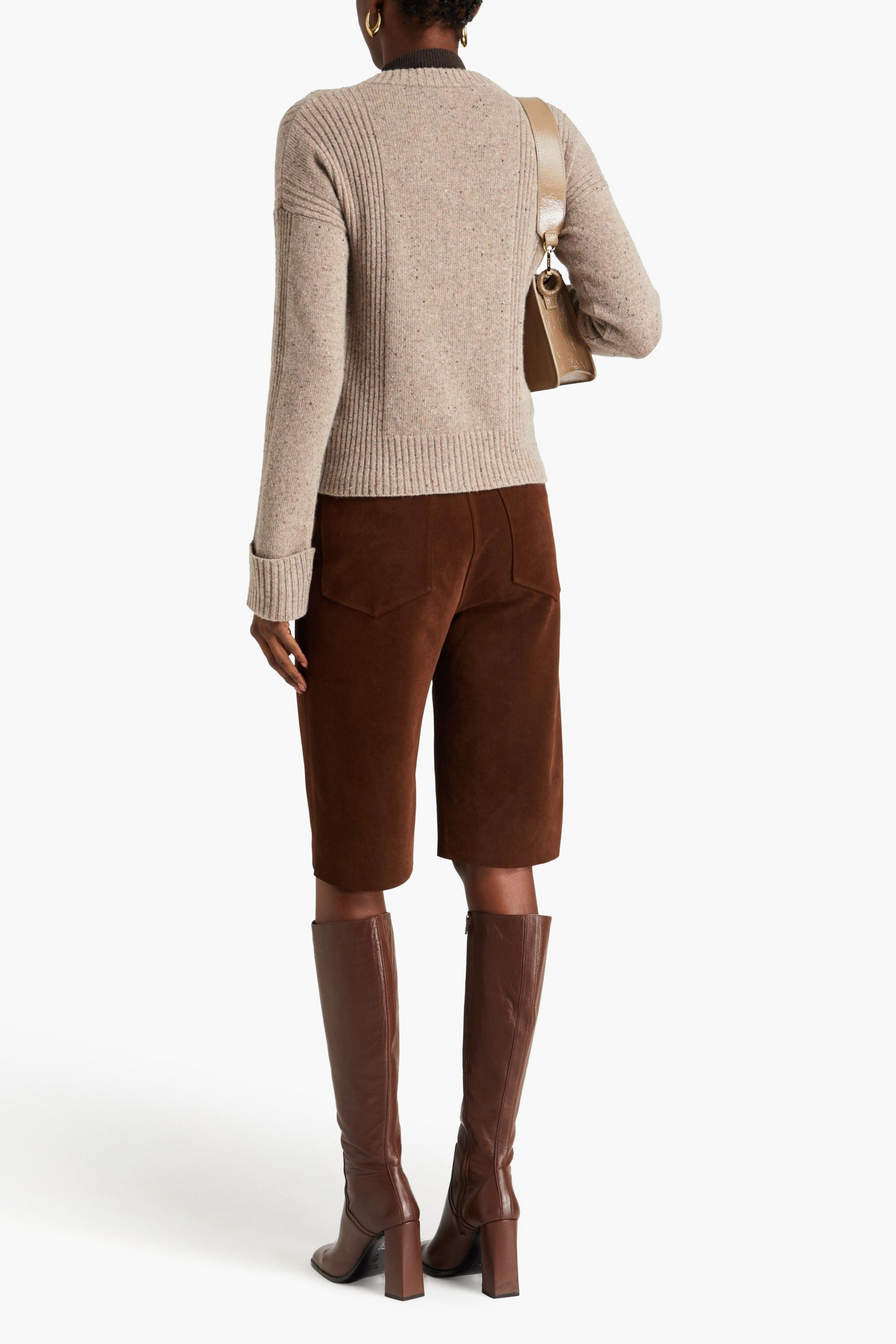 Autumn Cashmere Donegal ribbed cashmere cardigan thumbnail