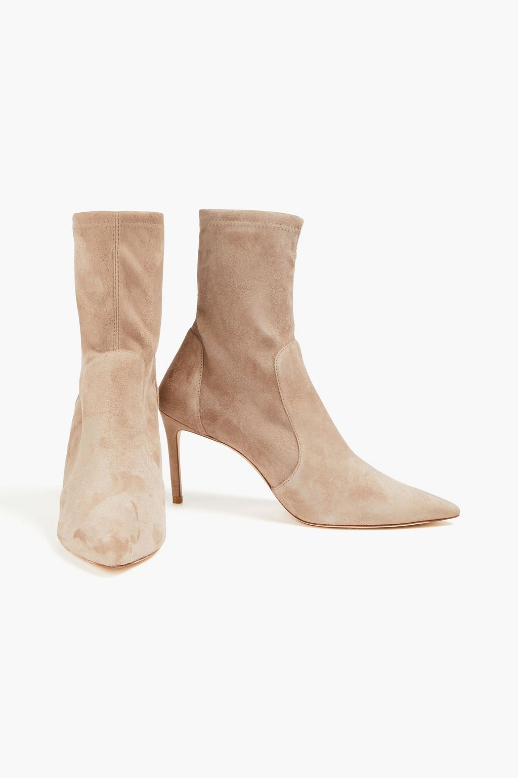 STUART WEITZMAN 스트레치 스웨이드 삭스 부츠