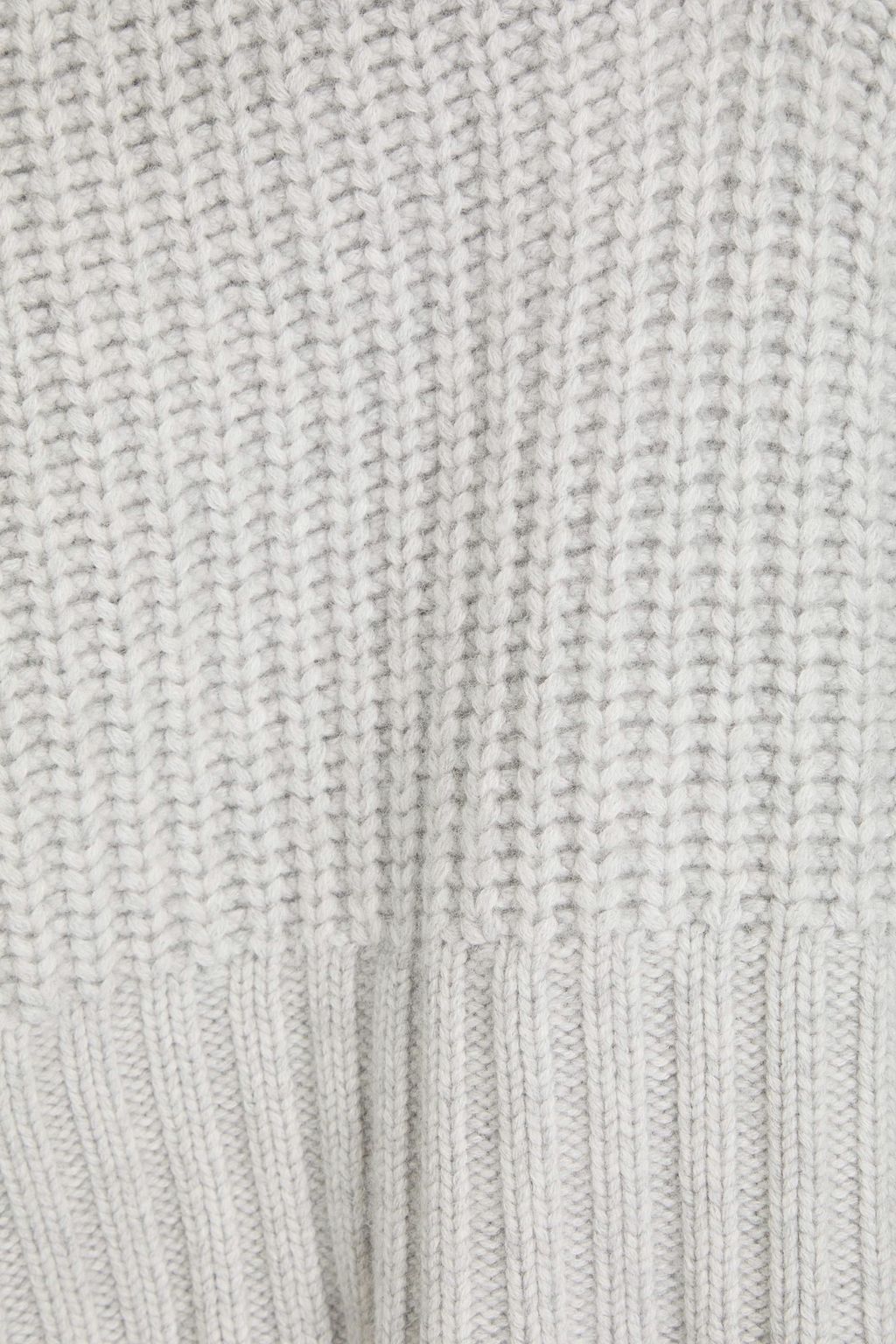 AUTUMN CASHMERE كنزة رياضية قصيرة بياقة عالية بحبكة مجدولة