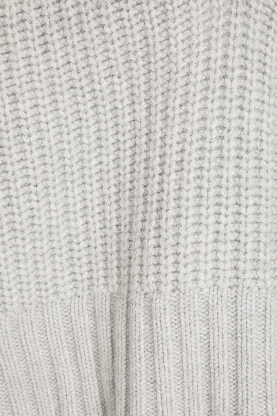 Shop Autumn Cashmere Cropped Cable-knit Turtleneck Sweater In Light Gray