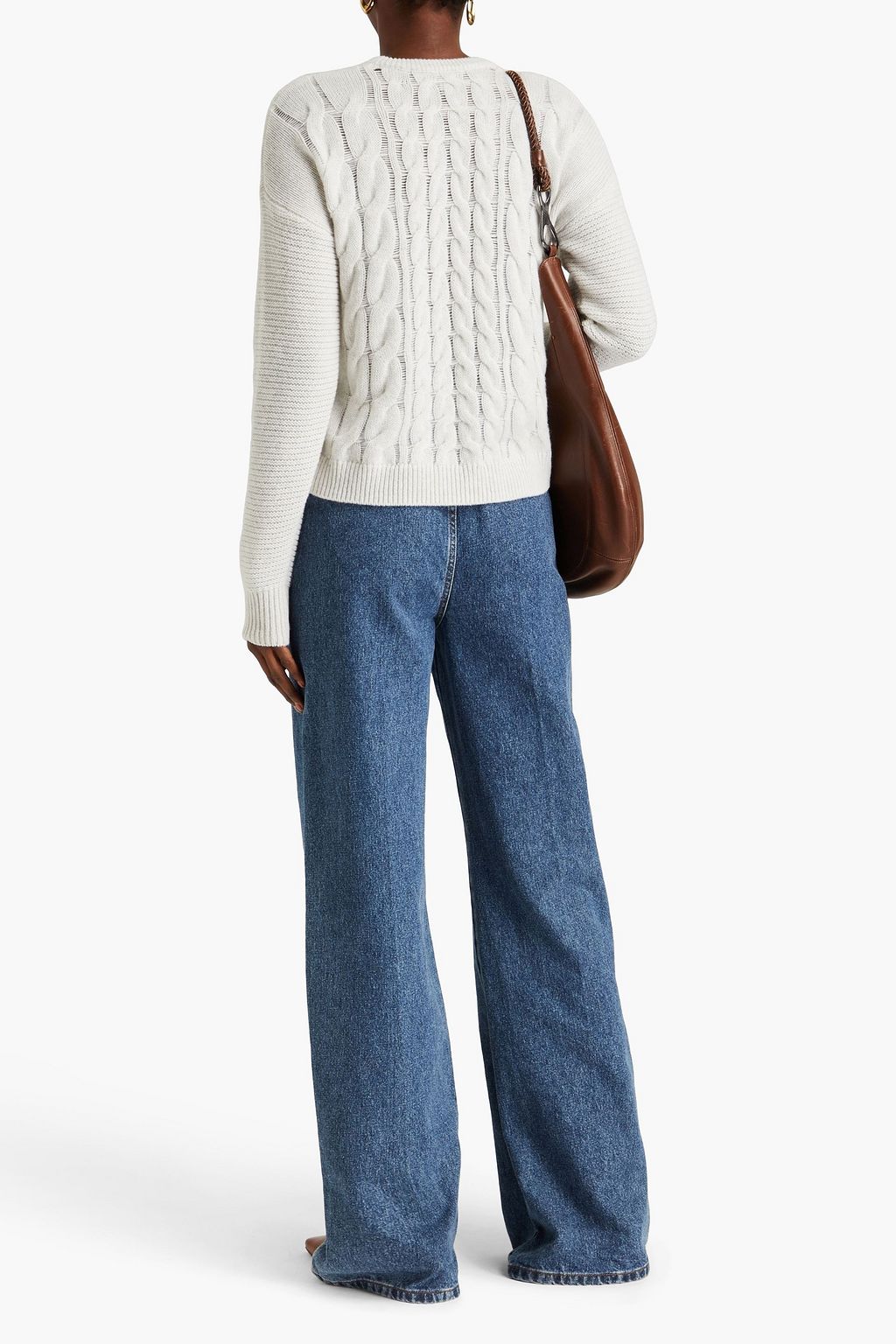 AUTUMN CASHMERE 케이블 니트 캐시미어 스웨터