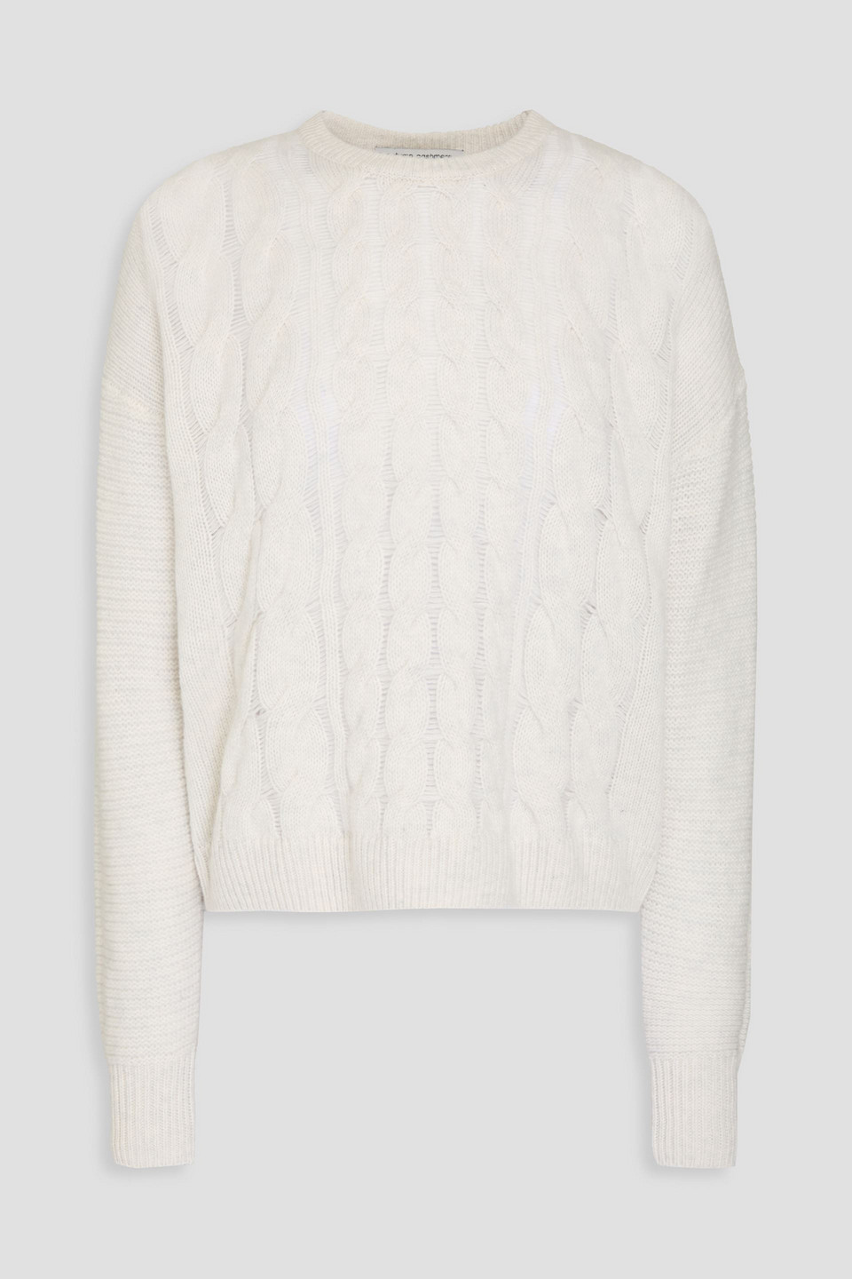 Autumn Cashmere Cable-knit Cashmere Sweater In Off-white