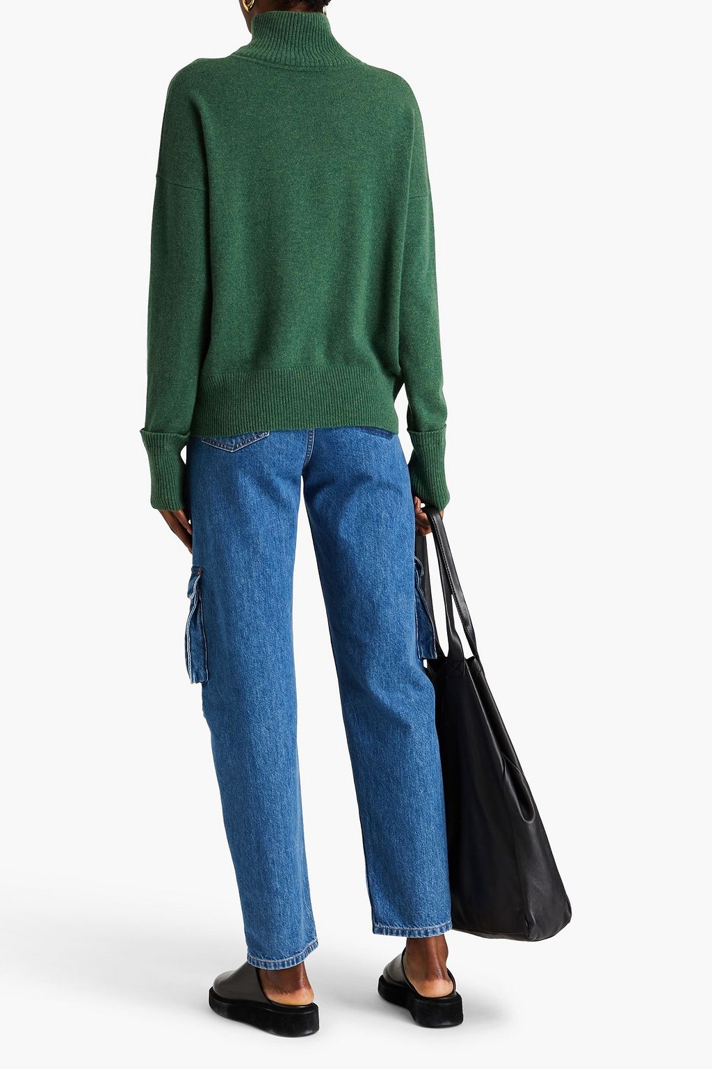 AUTUMN CASHMERE Mélange cashmere turtleneck sweater