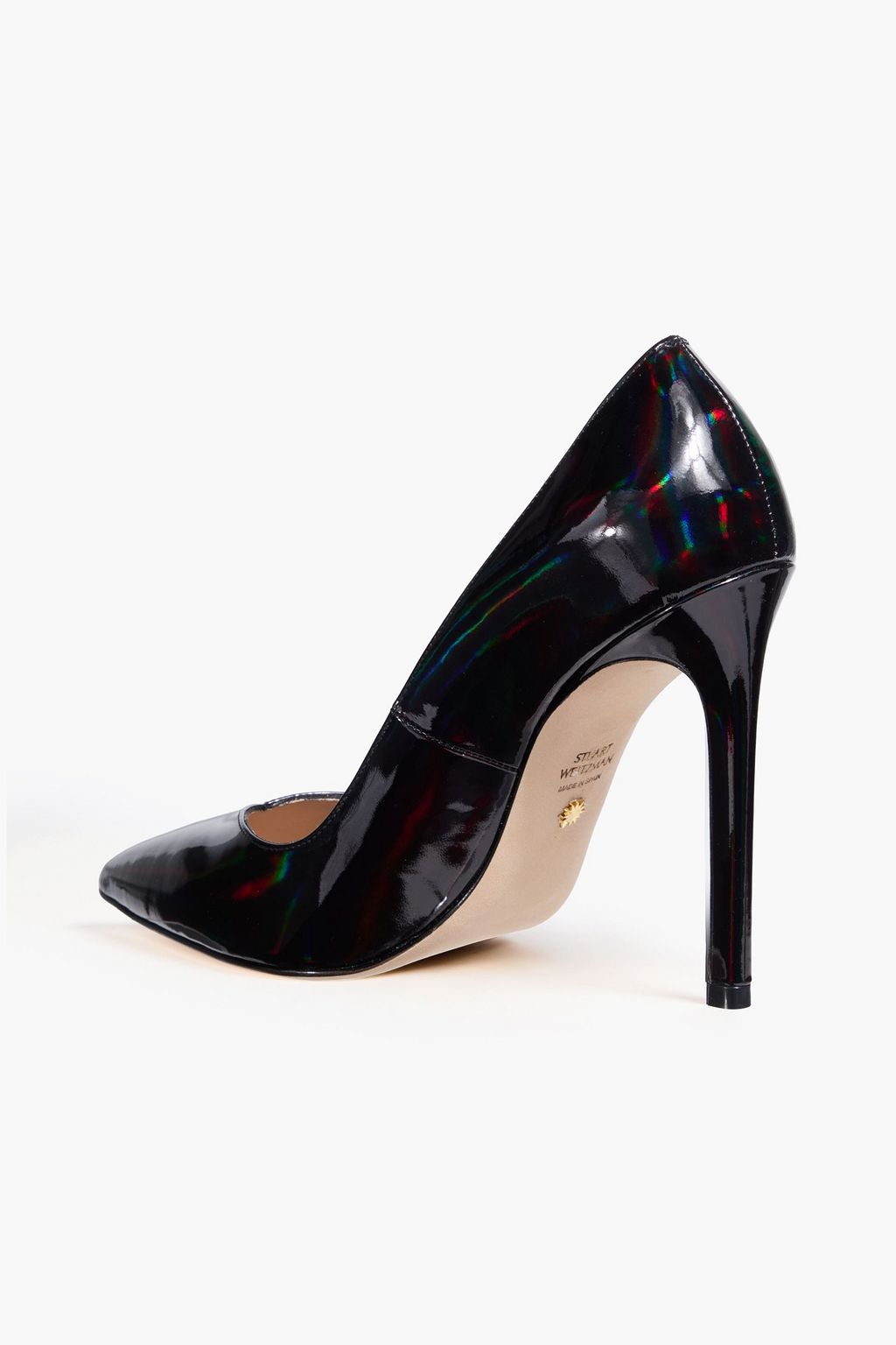 STUART WEITZMAN حذاء بامب Anny من الجلد اللامع