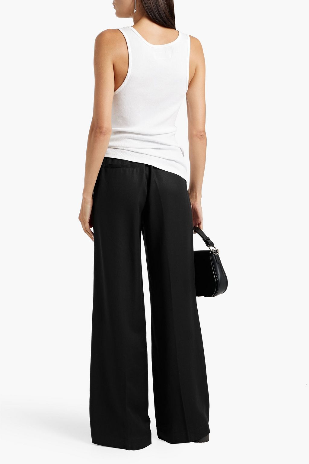 PAIGE Harper Lyocell-twill wide-leg pants