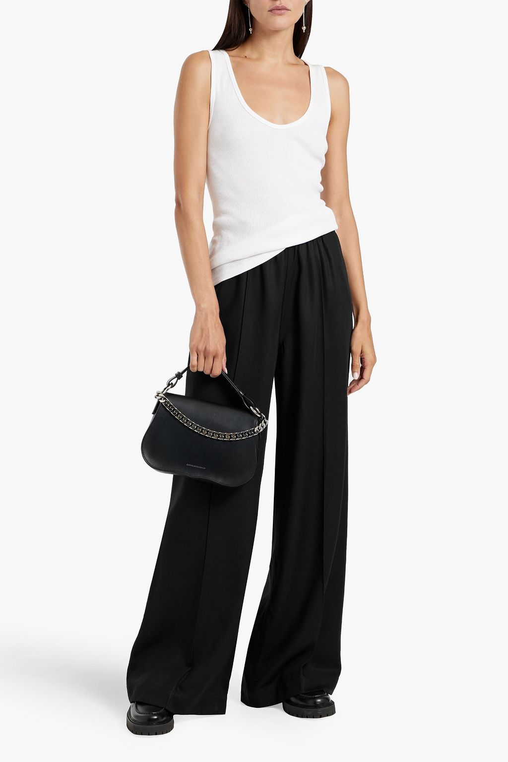 PAIGE Harper Lyocell-twill wide-leg pants