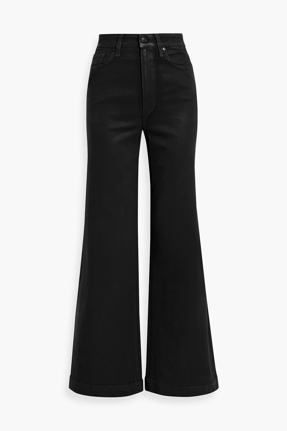 Paige Harper High-rise Wide-leg Jeans In Black