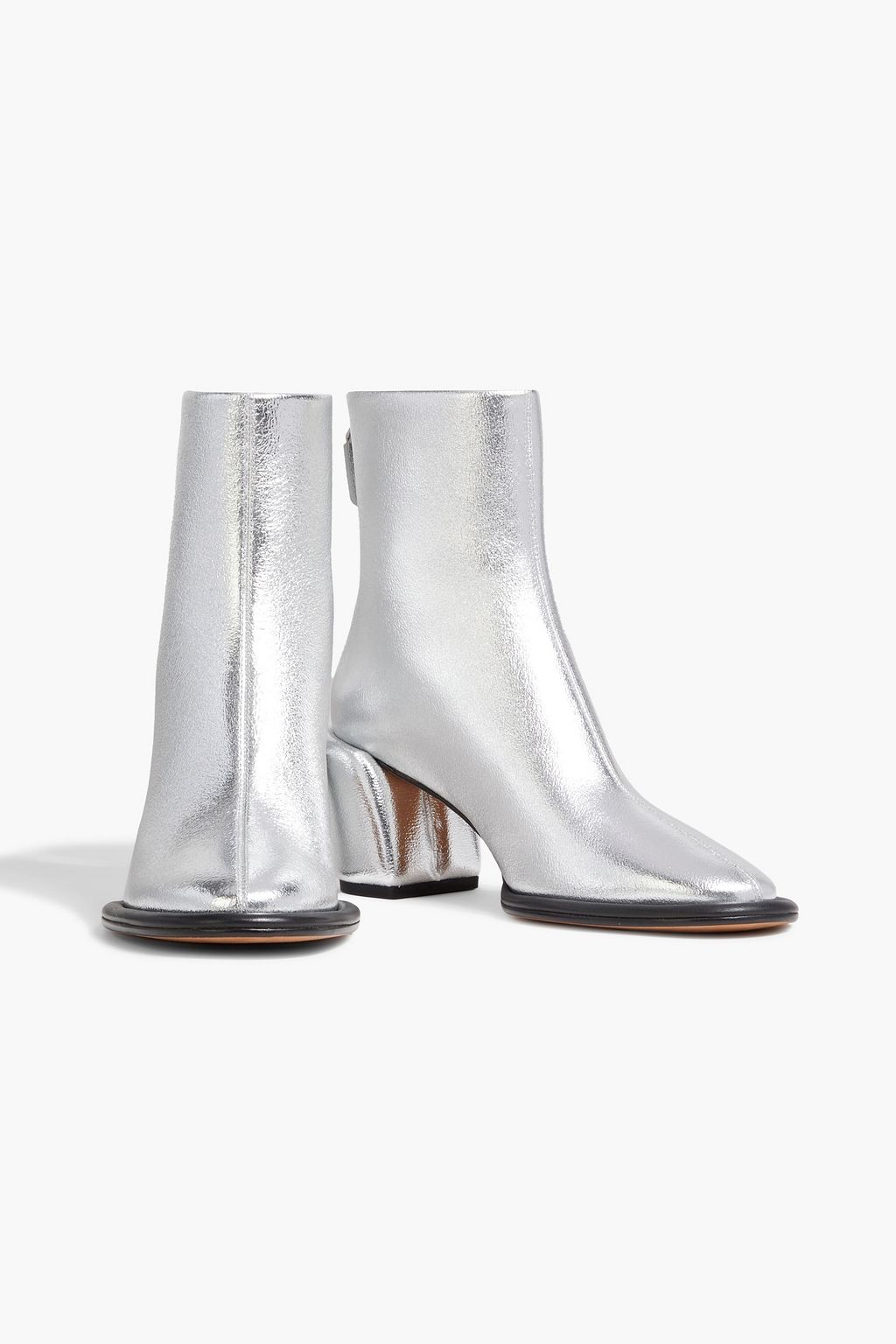 3.1 PHILLIP LIM Naomi metallic textured-leather ankle boots