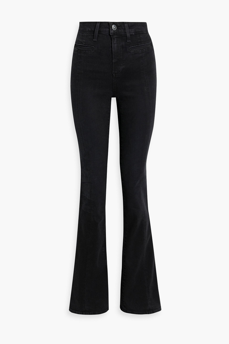 Paige Laurel Canyon High-rise Bootcut Jeans In Black