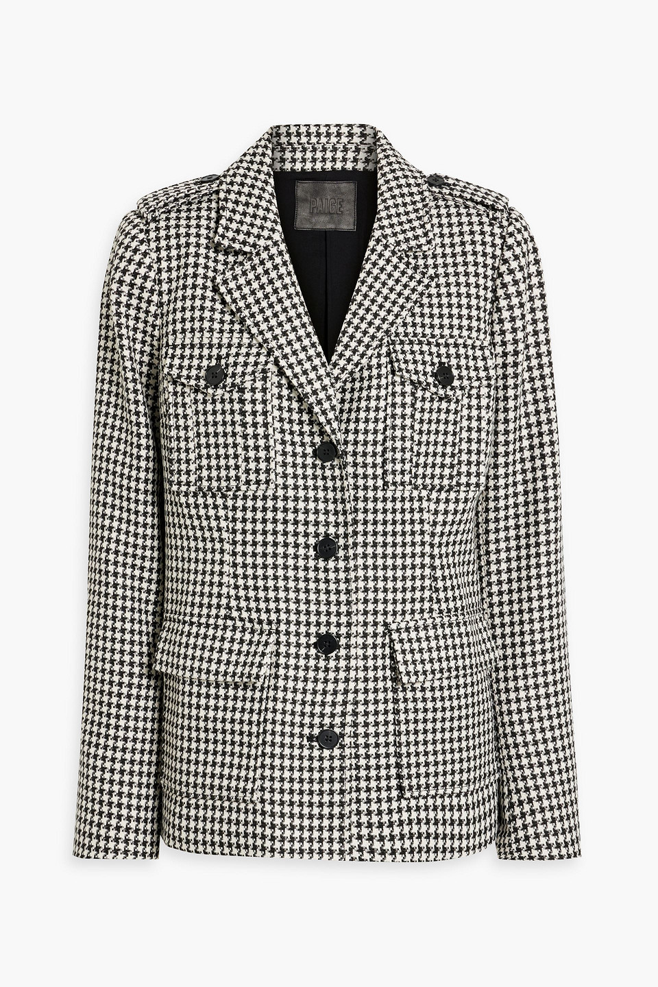 Skyler metallic houndstooth tweed jacket