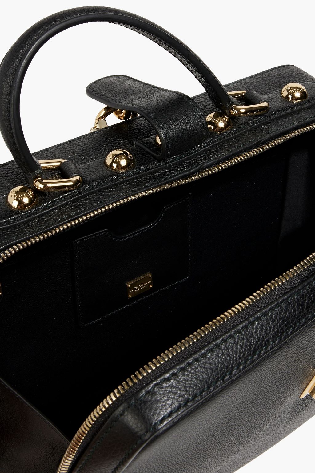 DOLCE&GABBANA Embellished pebbled-leather tote