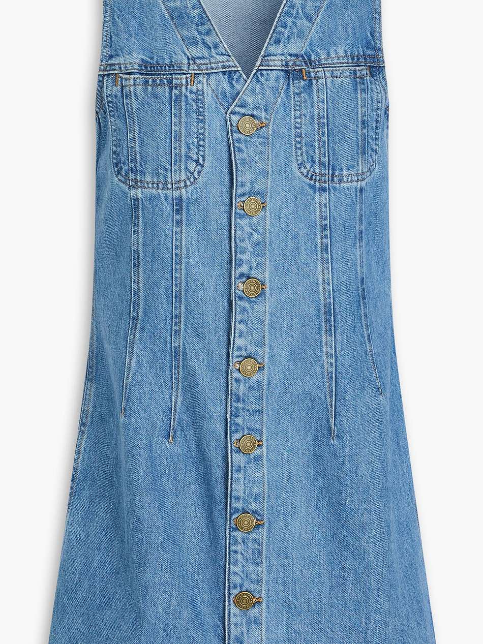 denim mini dress