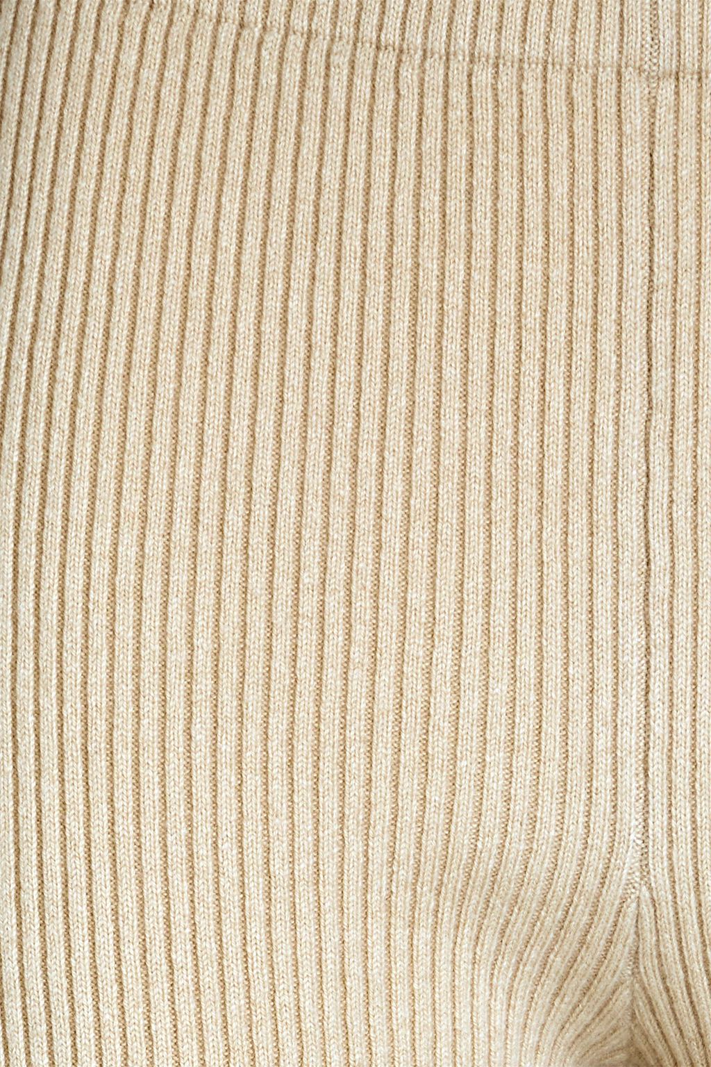 FRAME Ribbed cashmere-blend flared pants