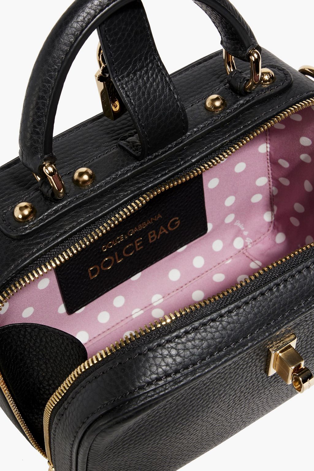 DOLCE&GABBANA Treasure Box pebbled-leather cross-body bag