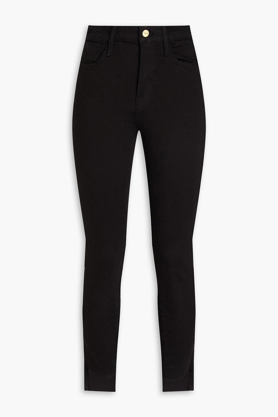 Frame Le High High-rise Skinny Jeans In Black