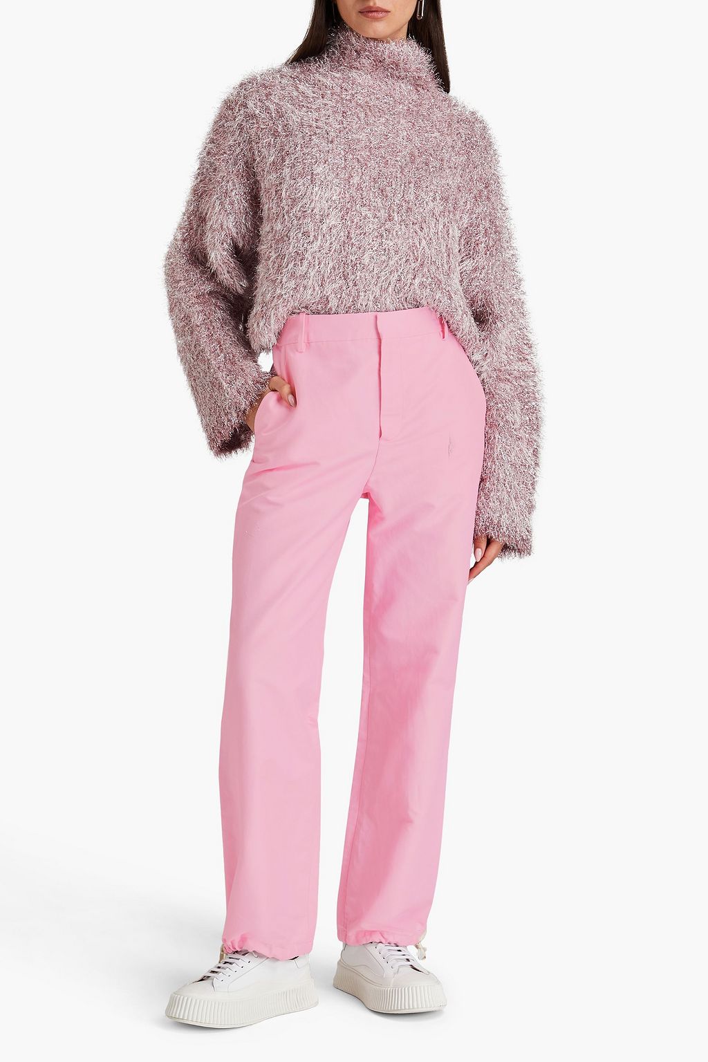 MARNI Hose mit geradem Bein aus glänzendem Twill