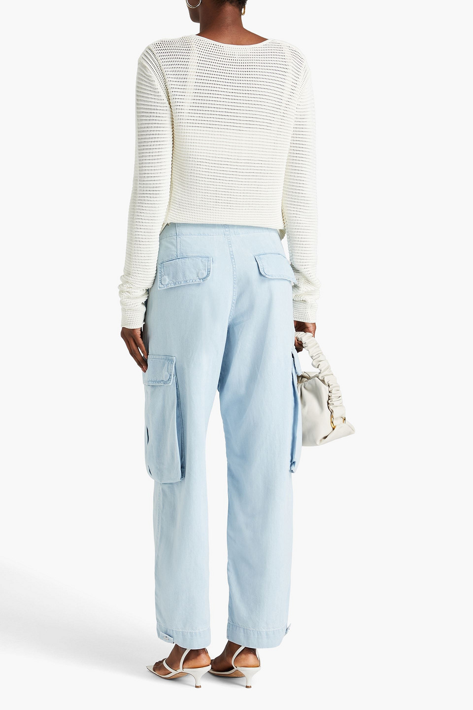 Frame High-rise Wide-leg Jeans In Light Denim