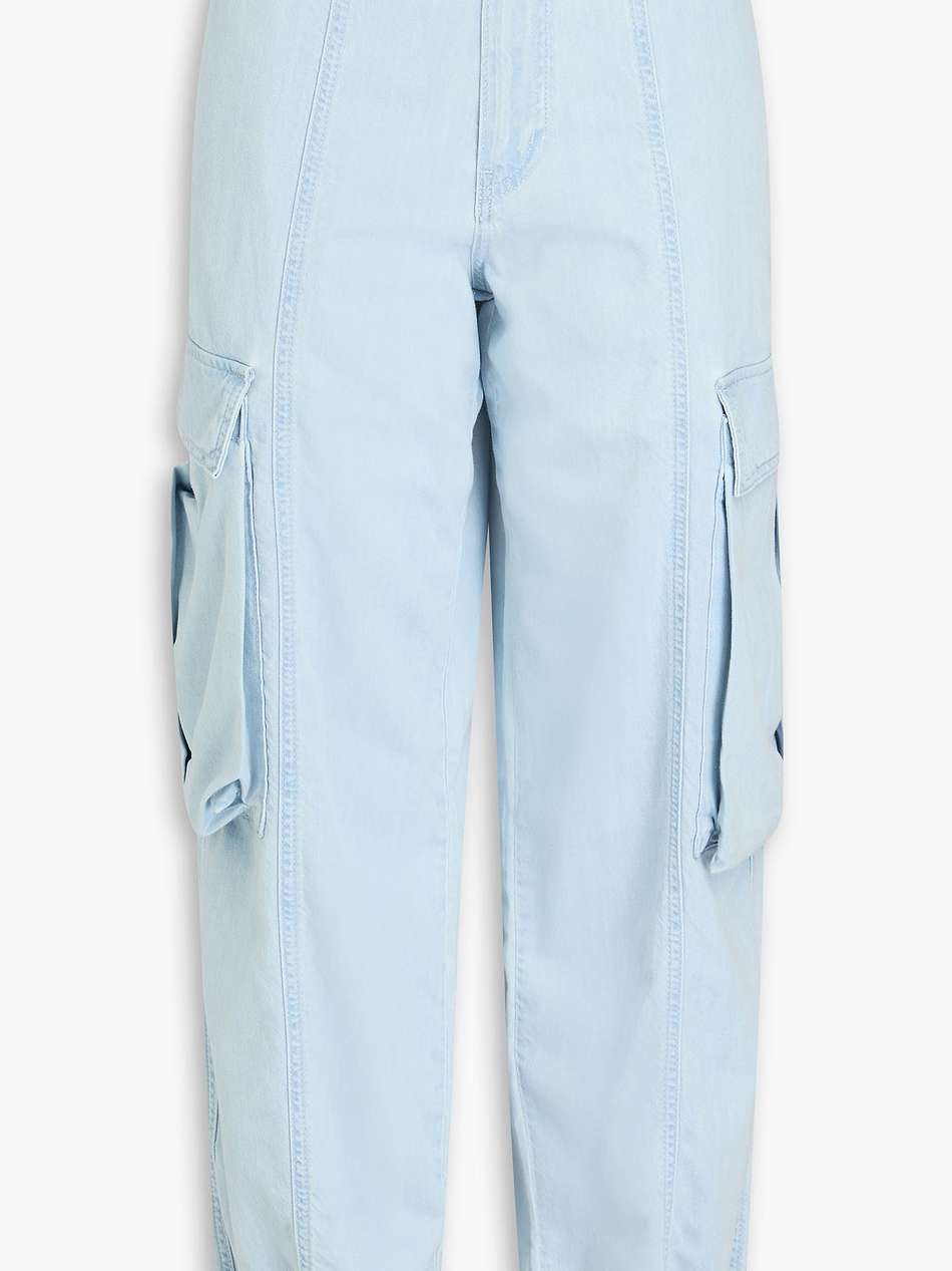 high-rise cargo jeans