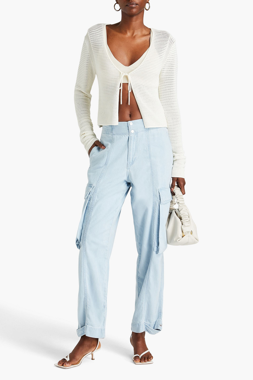 Frame High-rise Wide-leg Jeans In Light Denim