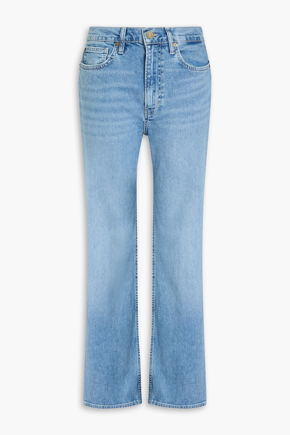 Frame The Pixie High-rise Bootcut Jeans In Blue