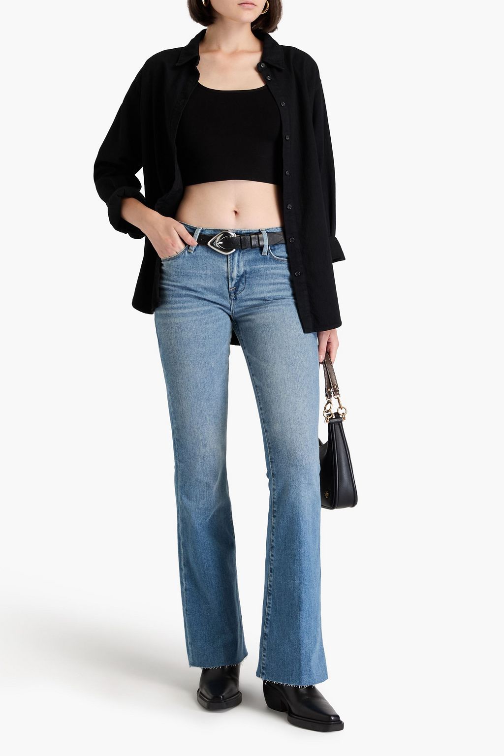FRAME Le High high-rise flared jeans
