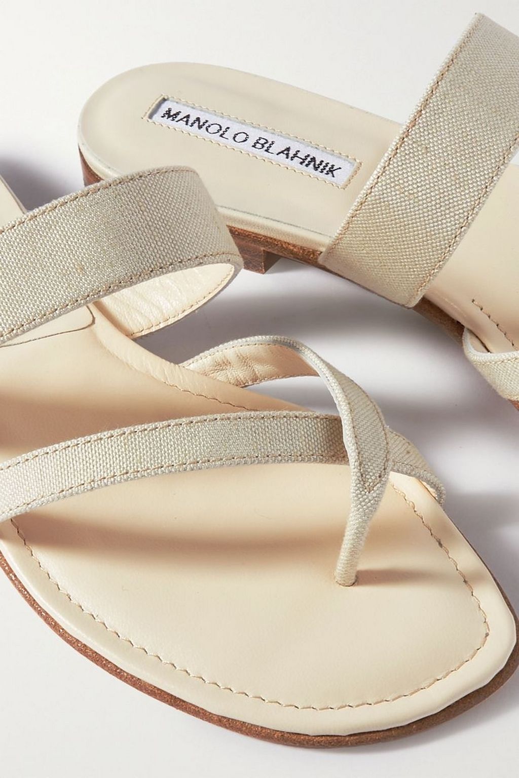 MANOLO BLAHNIK Susa linen sandals