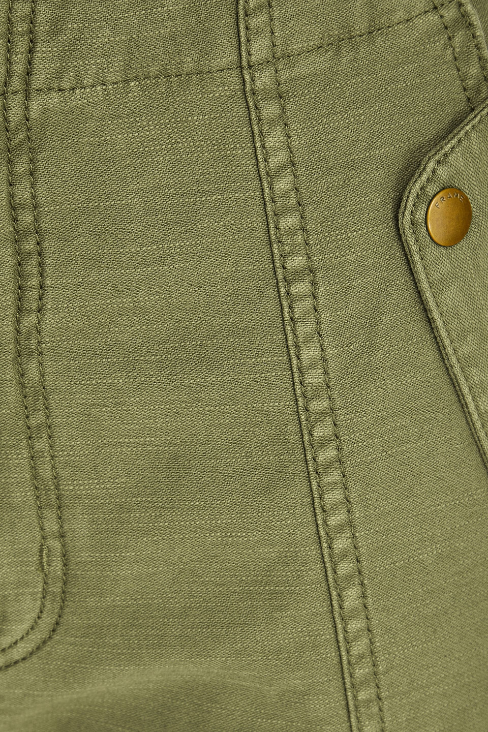 FRAME UTILITY BARREL COTTON-CANVAS WIDE-LEG PANTS 