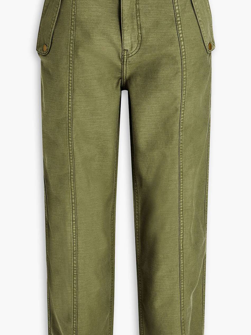 utility barrel cotton-canvas wide-leg pants