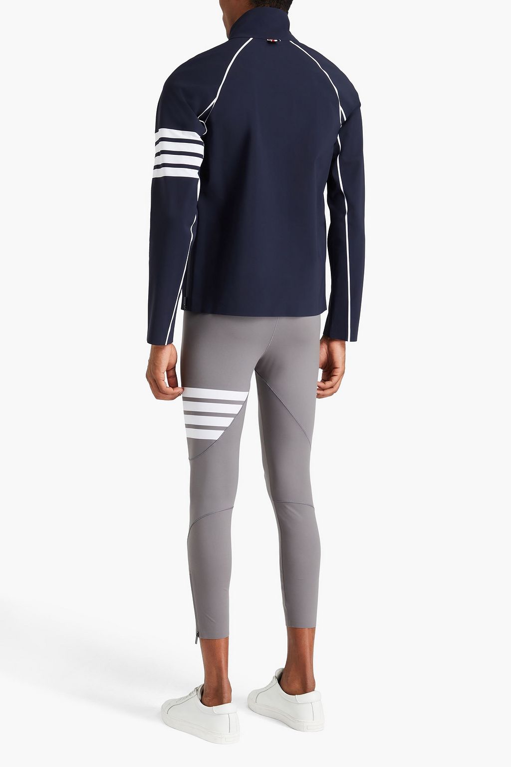THOM BROWNE Striped stretch track jacket