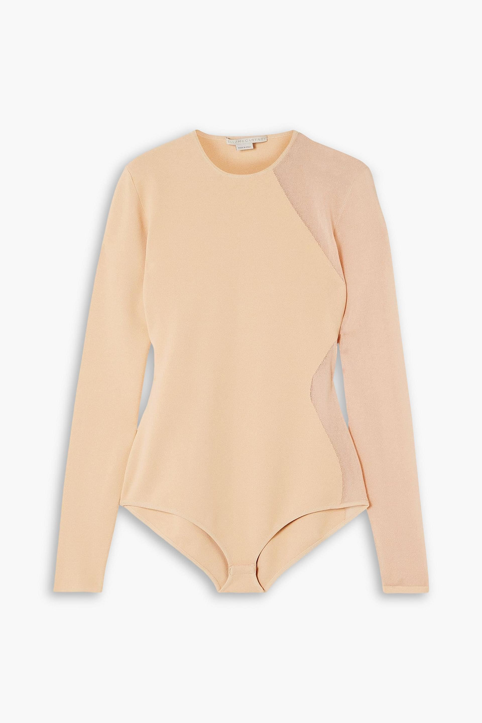 Stella Mccartney Miracle Stretch-knit And Cotton-blend Bodysuit In Neutral