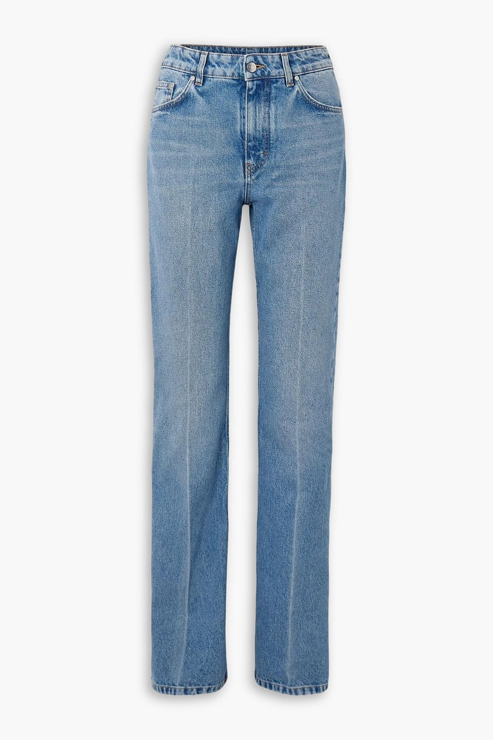 stella mccartney - high-rise straight-leg jeans - blue - 24