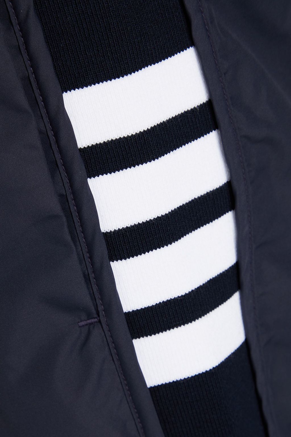 THOM BROWNE Striped shell and cotton shorts