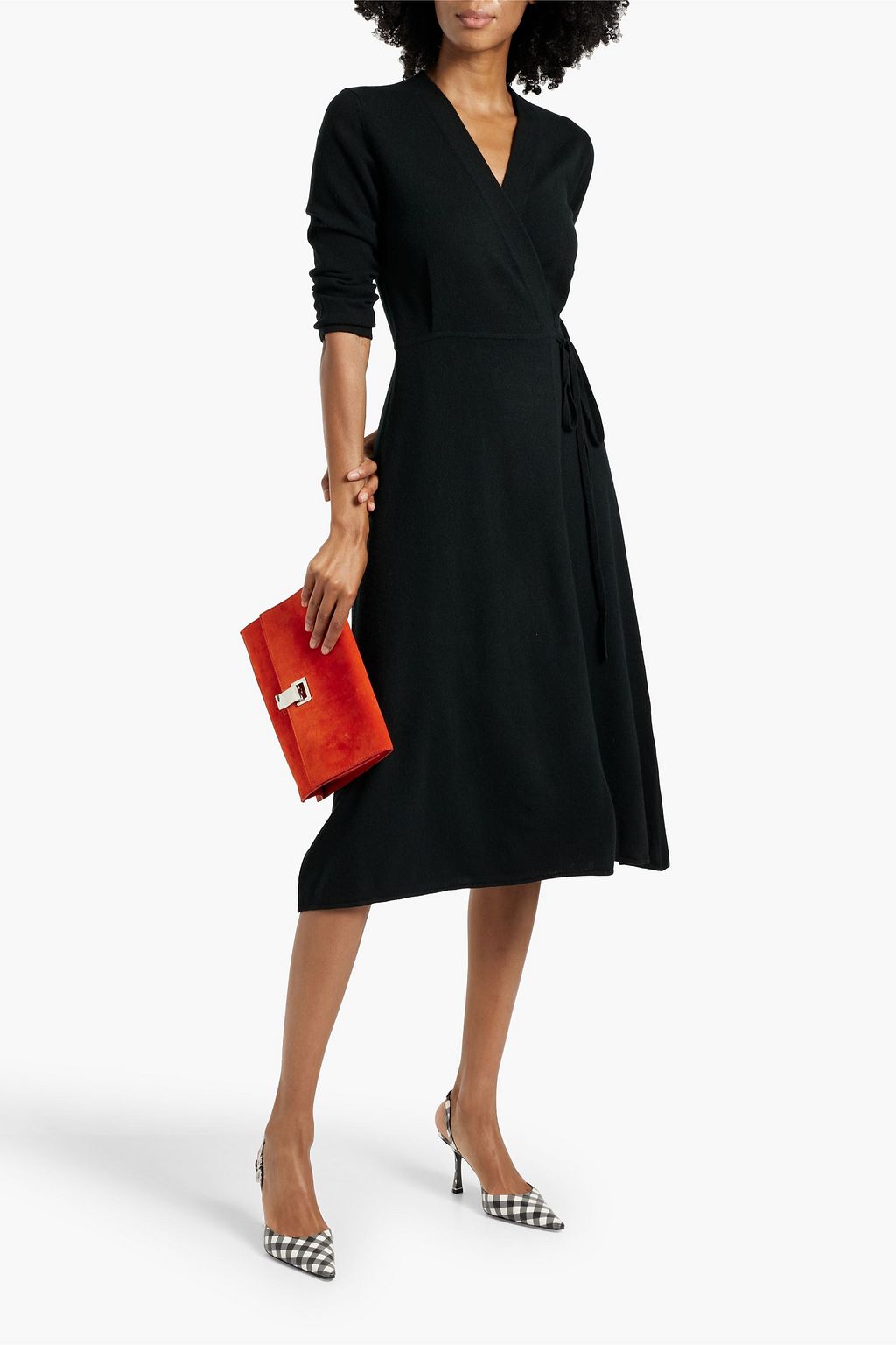 ARCH4 Florentina cashmere midi wrap dress