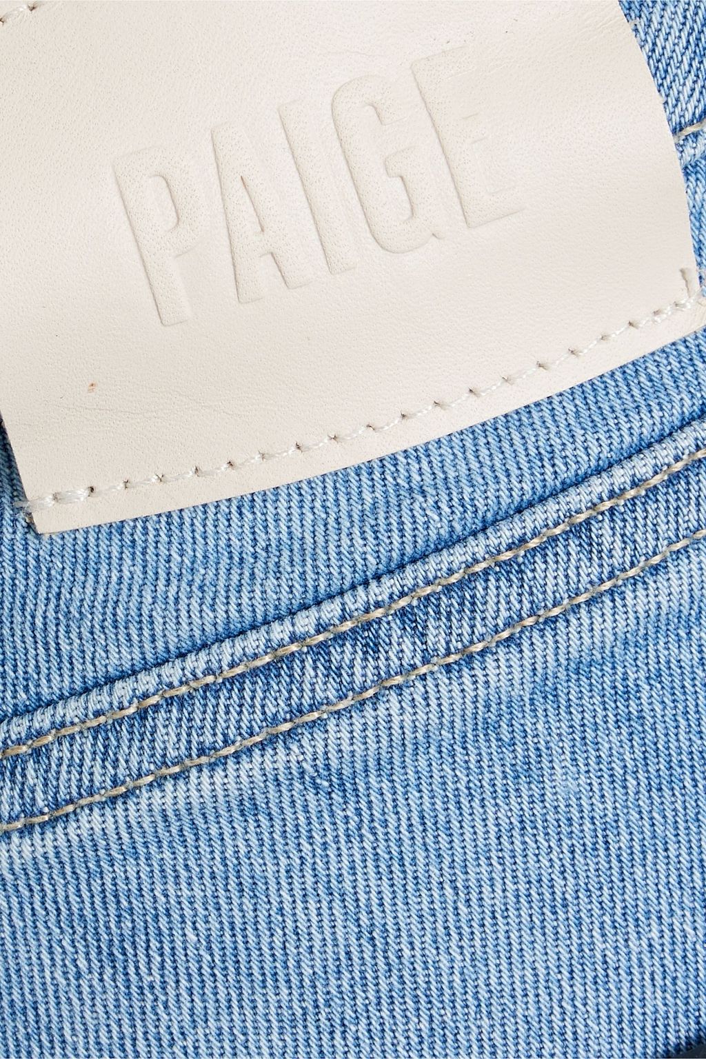 PAIGE Brigitte cropped distressed high-rise slim-leg jeans