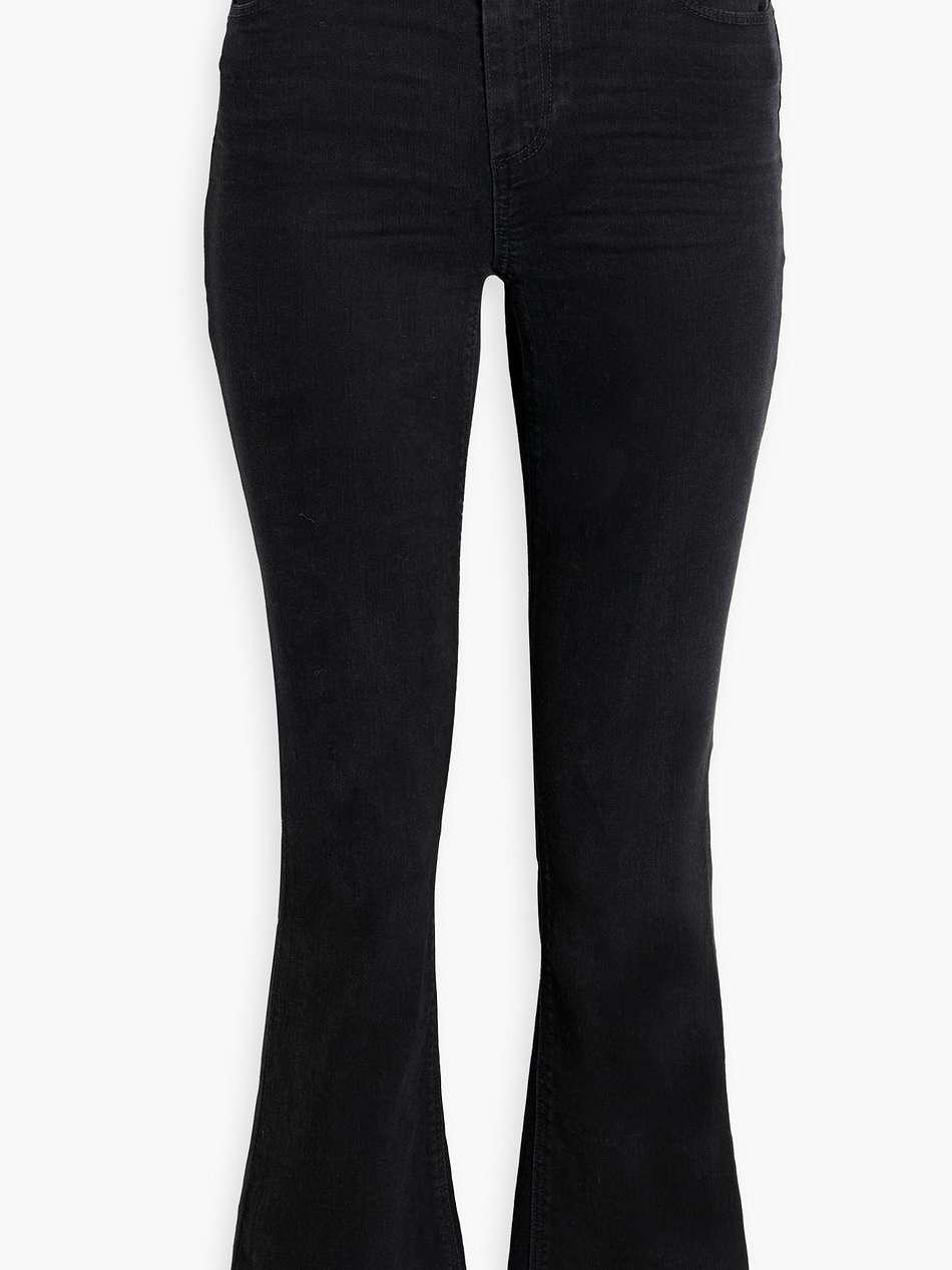 claudine distressed high-rise kick-flare jeans
